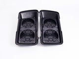 Duelo duro 6"9" Speaker Lids Harley Touring modelos (preto vívido)